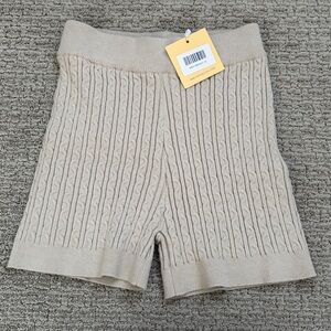 Verge Girl Beige Knit Bike Shorts